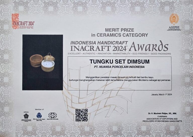 Sertifikat penghargaan inacraft 2024